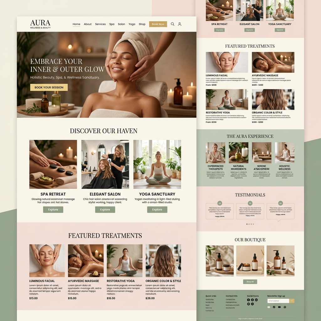 Beauty and Wellness Template Preview